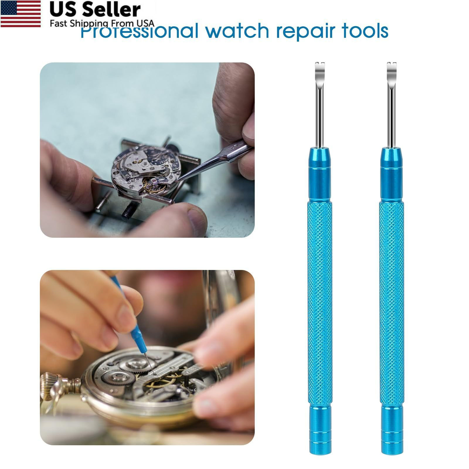 KALIONE 2 Packs Watch Hand Remover Tools Professional Watchmaker 2pcs blue