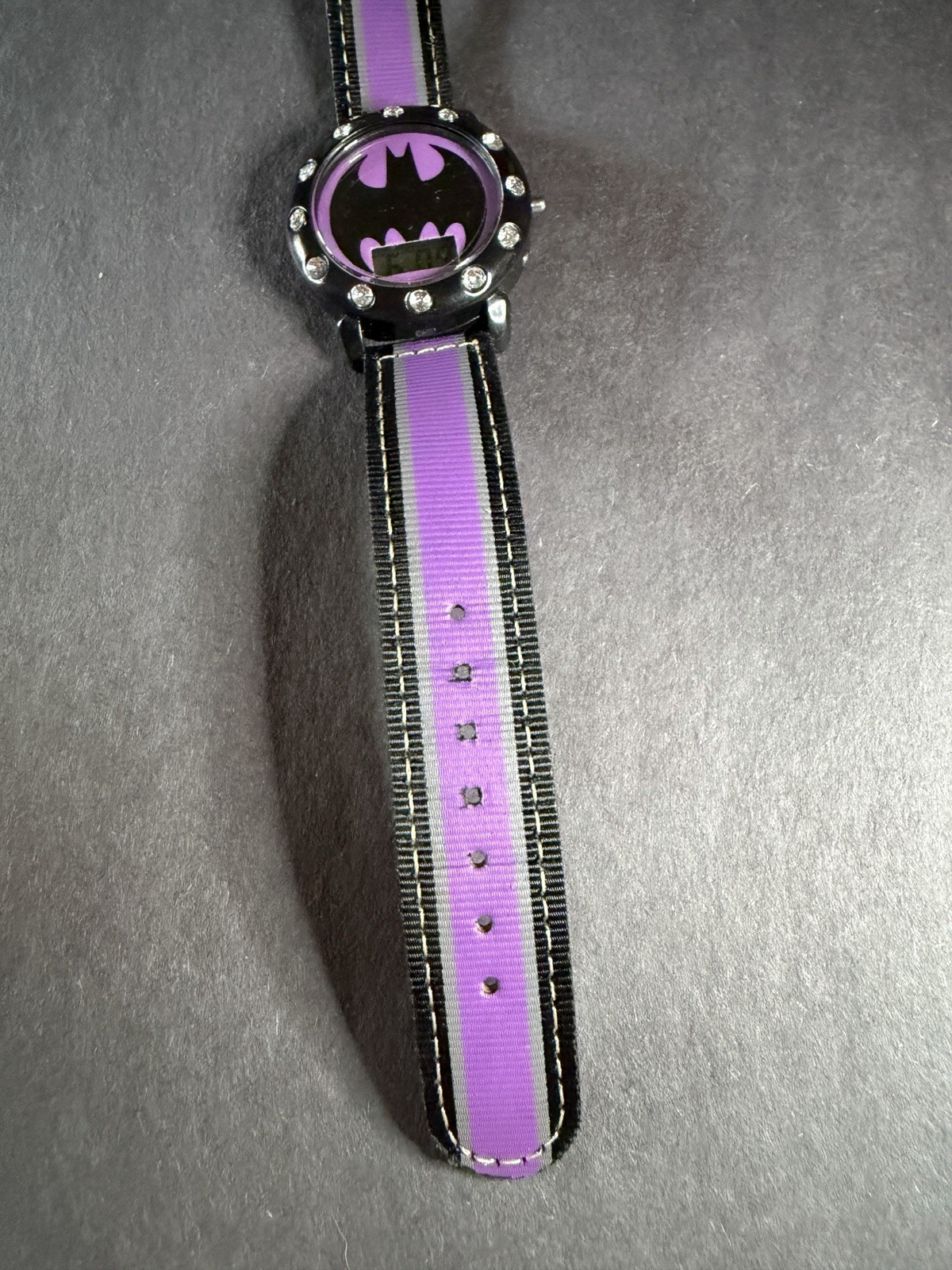Accutime Batman Girls Digital Watch Purple New Battery
