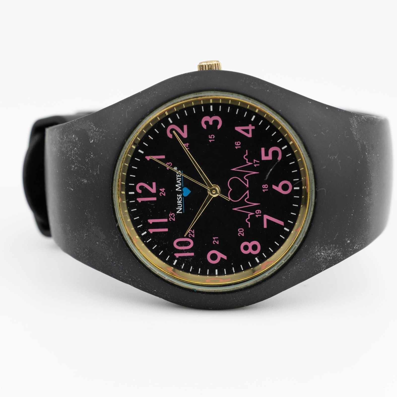 Nurse Mates NM932401 Black-Tone Quartz Analog Women’s Watch New Battery