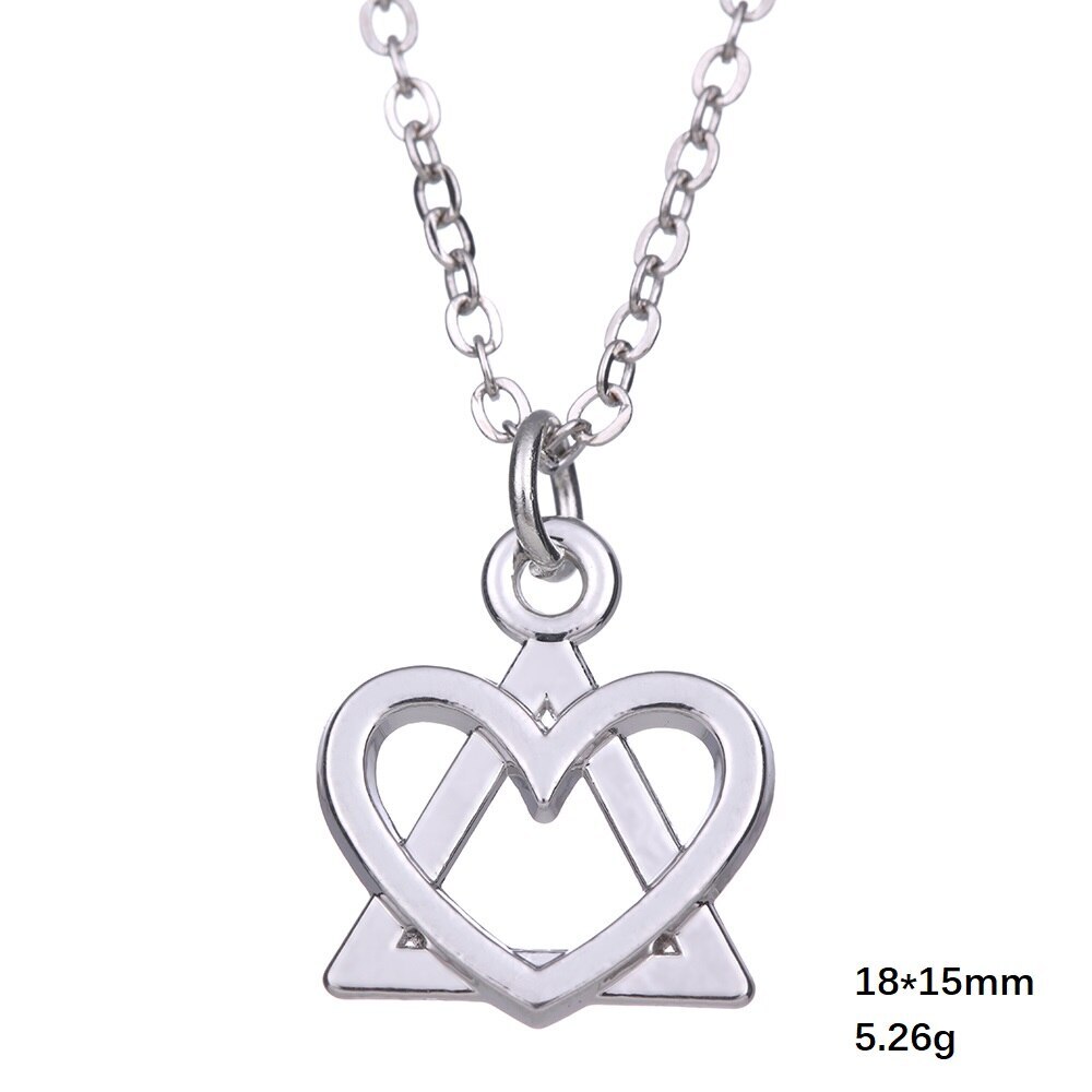 Love Triangle Superimposed Necklace Cute Heart Drop Earrings Femme Jewelry Sets