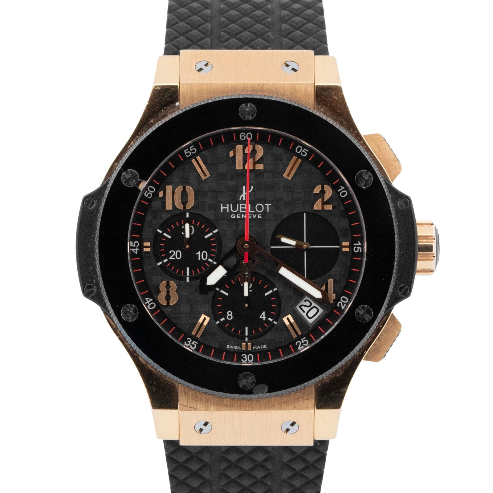 PAPERS Hublot Big Bang Black 341.PB.131.RX 18K Rose Gold Ceramic 41mm Watch BOX