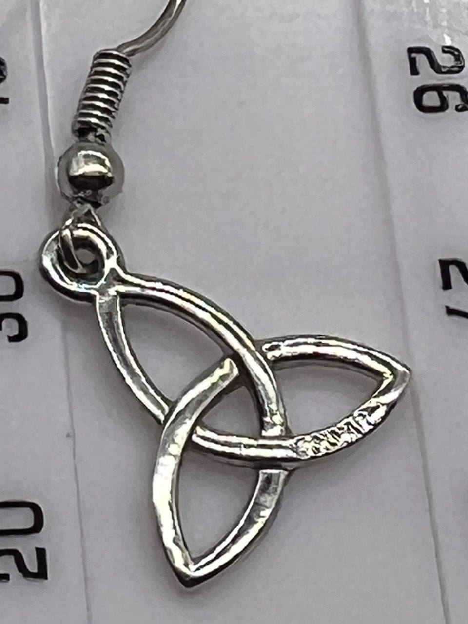 Solvar Celtic Trinity Knot Single Drop Earring Irish Replacement Triquetra