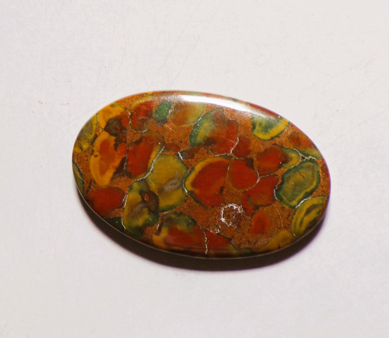 72.70 Cts Natural Fruit Jasper Cabochon Loose Gemstone 47X30X5.6MM 08