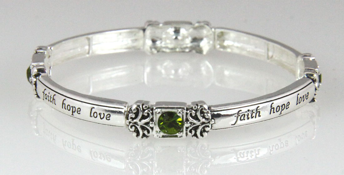 4030539 Faith Hope Love 1st Corinthians Christian Bracelet Jesus Religious Ch…