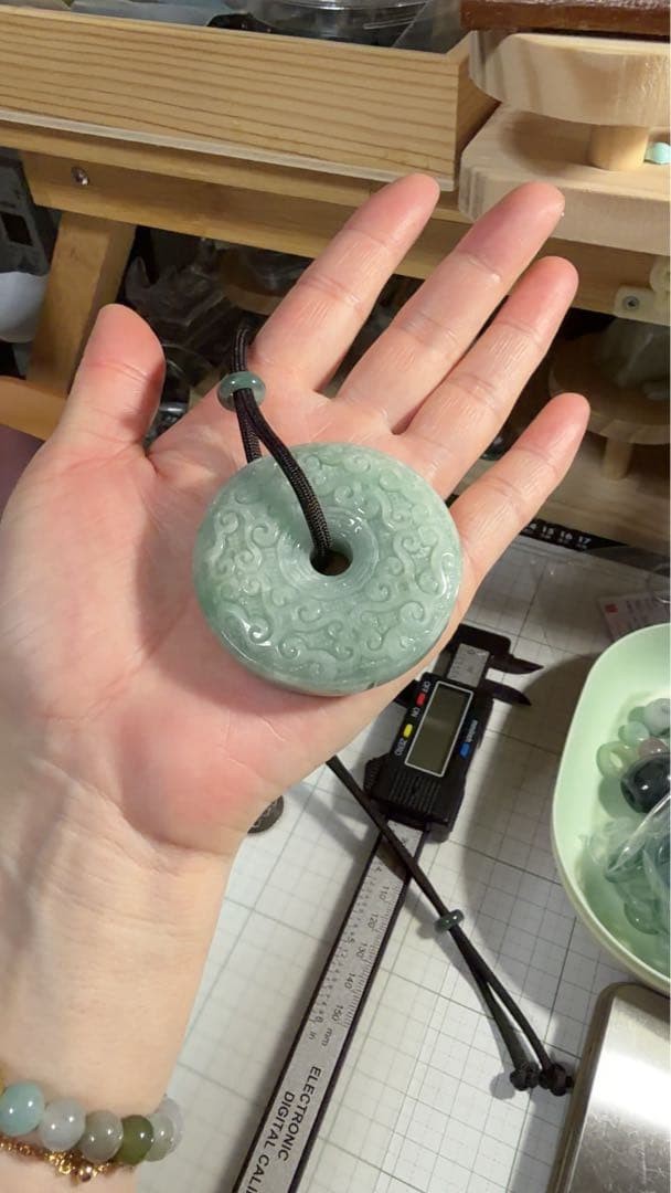 Japanese jade necklace CS0765 Natural Genuine Jade (Guaranteed Authenticity) Pen