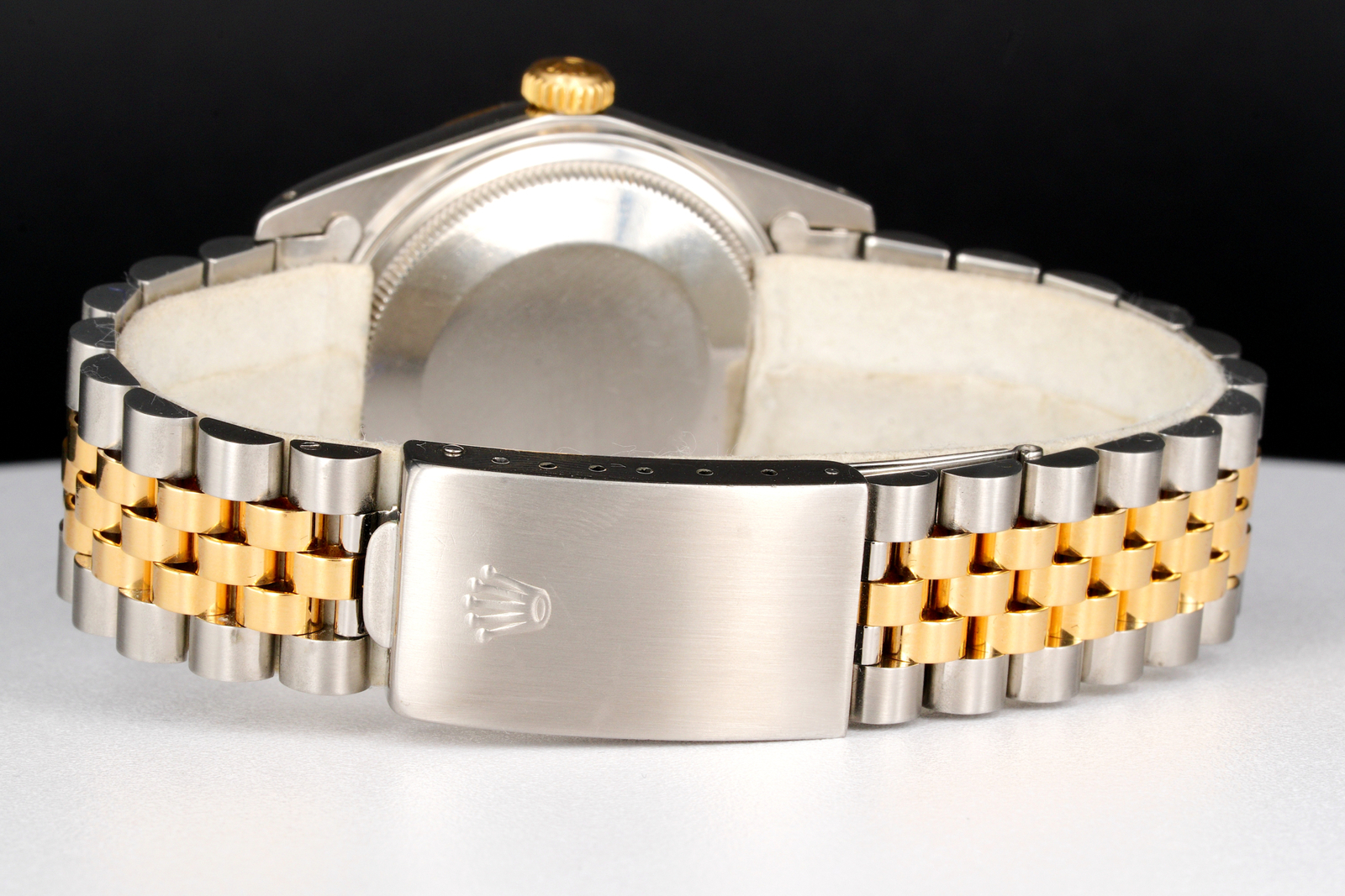 Rolex 2Tone Yellow Gold/Stainless Steel Datejust Watch Cream Arabic Dial 16013