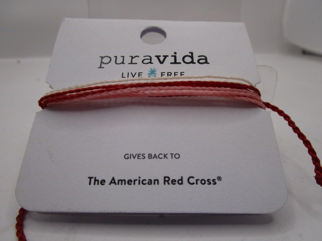 NEW Pura Vida RED PINK CREAM Bracelet COSTA RICA FREE 1st CLASS SHIPPING