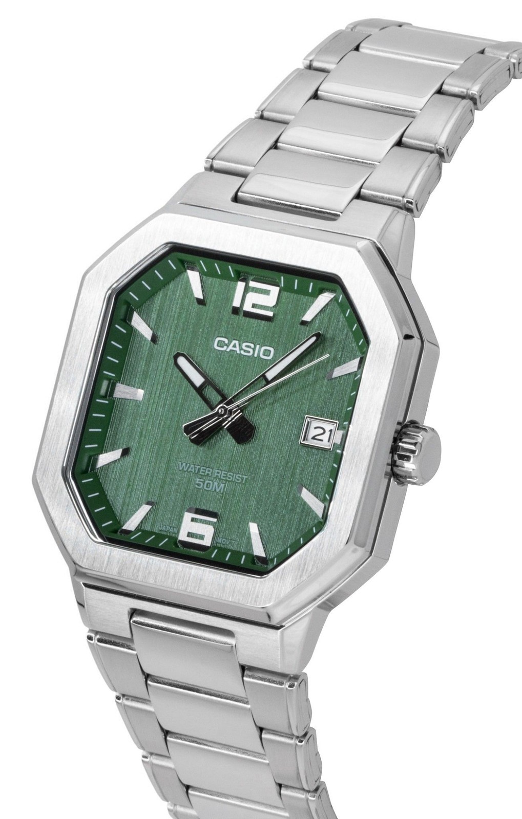 Casio Analog Stainless Steel Green Dial Quartz MTP-B195D-3AV Men’s Watch