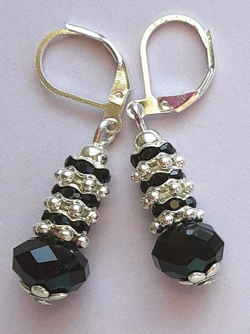 CRYSTALS BLACK or CLEAR AB COLUMNS Lever back SP YOU CHOOSE 612