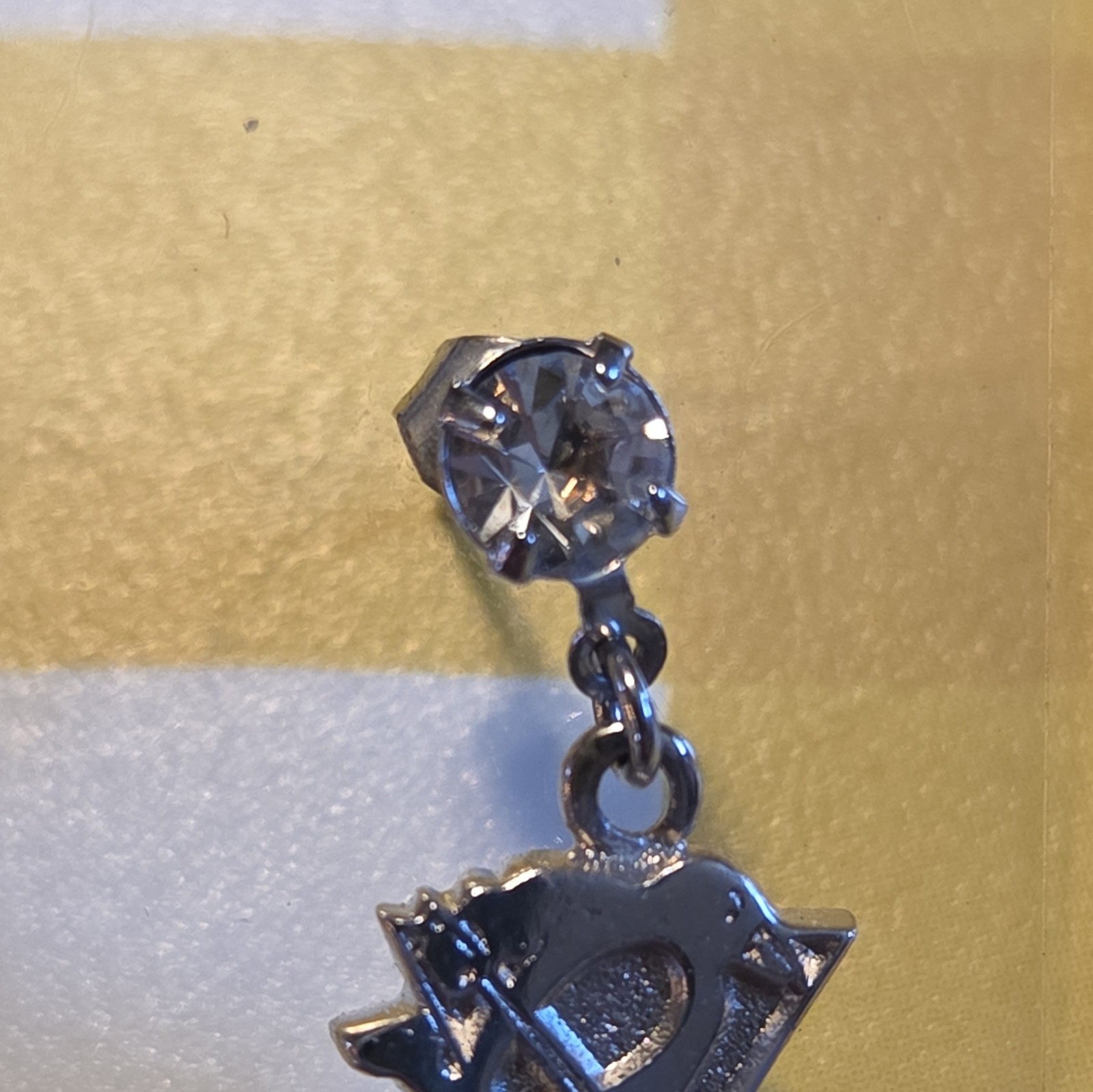 Pittsburgh Penguins NHL LogoArt Dangle Earrings Nickle Free Silver-Tone Earrings