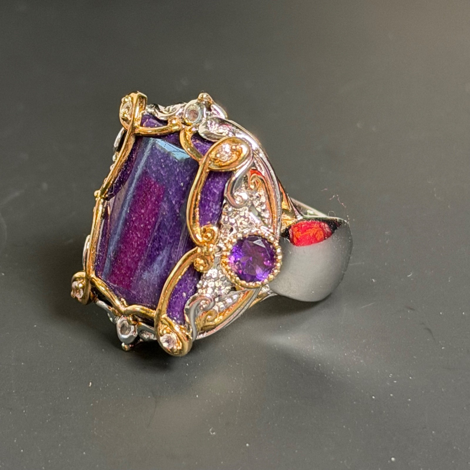 Michael Valitutti Gems en Vogue 925 Sugilite Amethyst Ring Sz 7 Sterling Silver