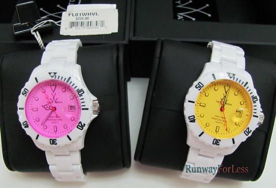 New ToyWatch Toy Watch FL01WHVL Violet Crystal Plasteramic Date Display Watch