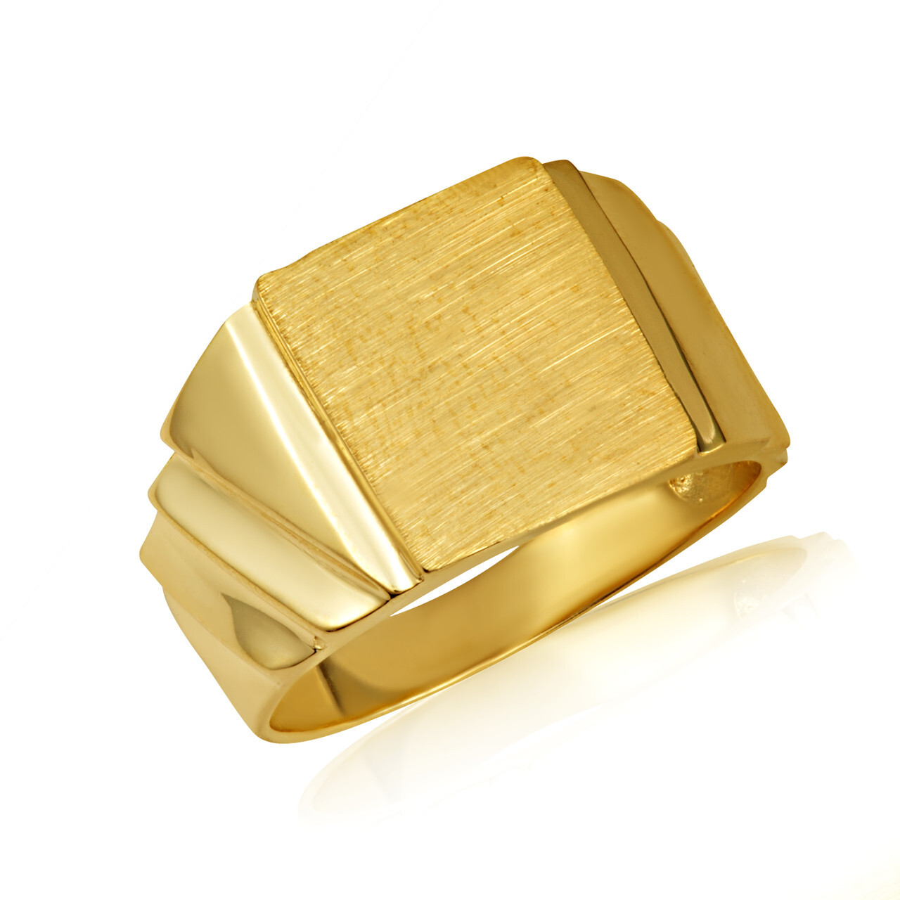 Yellow Gold Men’s Timeless Solid Signet Ring