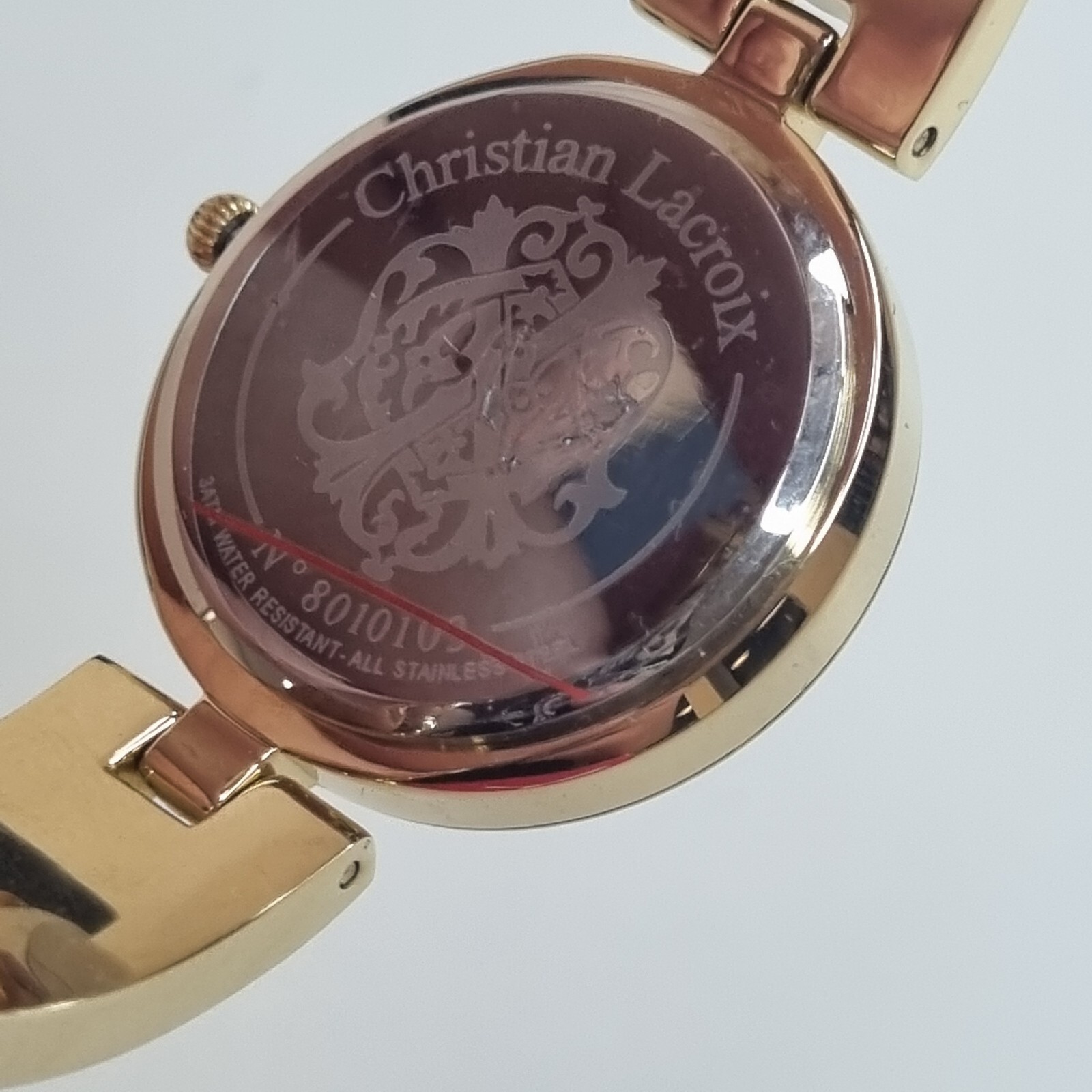 Christian Lacroix Gold & Floral Ladies Wrist Watch New Old Stock N°8010103