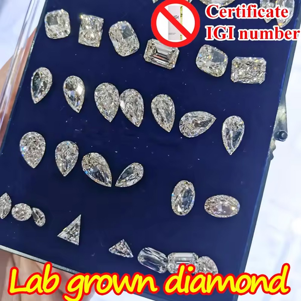 0.05ct-2ct Round/Oval/Heart/Pear/Marquise Lab Grown Diamond DEF VS Lab Diamonds