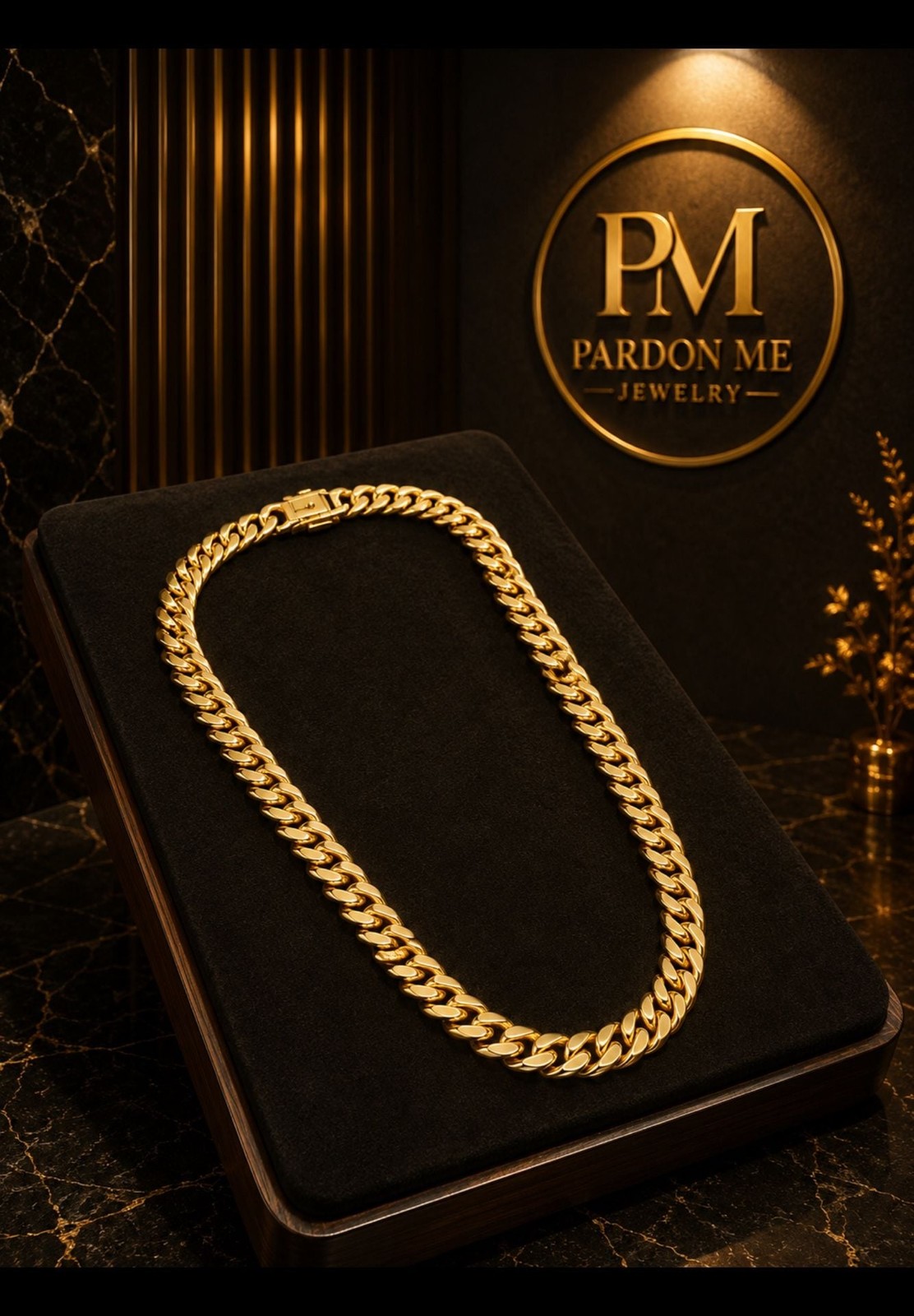 Pardon Me Luxury Premium Jesus Piece Pendant with 18mm Cuban Link Chain and Brac