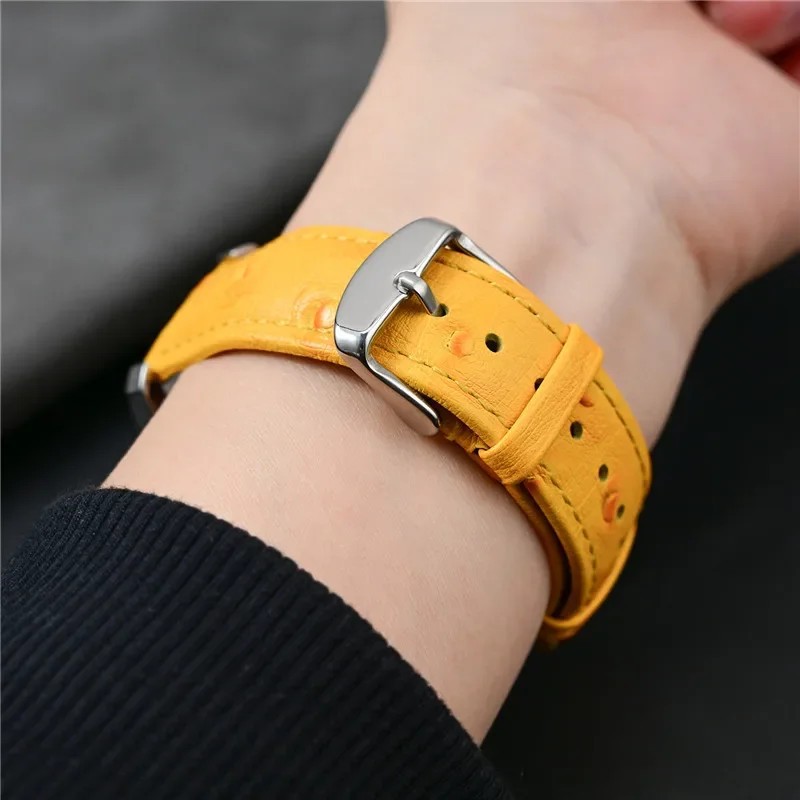 Genuine Cowhide Leather Strap Butterfly Buckle 18-22mm for Tissot 1853 Men Women