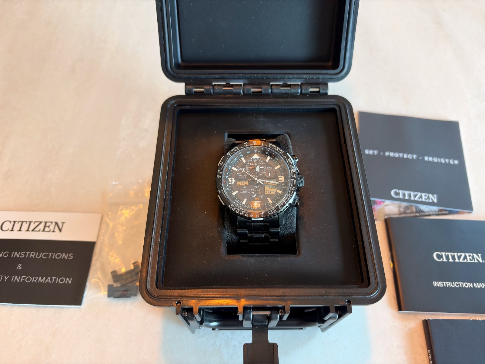 Citizen Promaster Skyhawk A-T Radio Controlled Black Dial Watch JY8075-51E