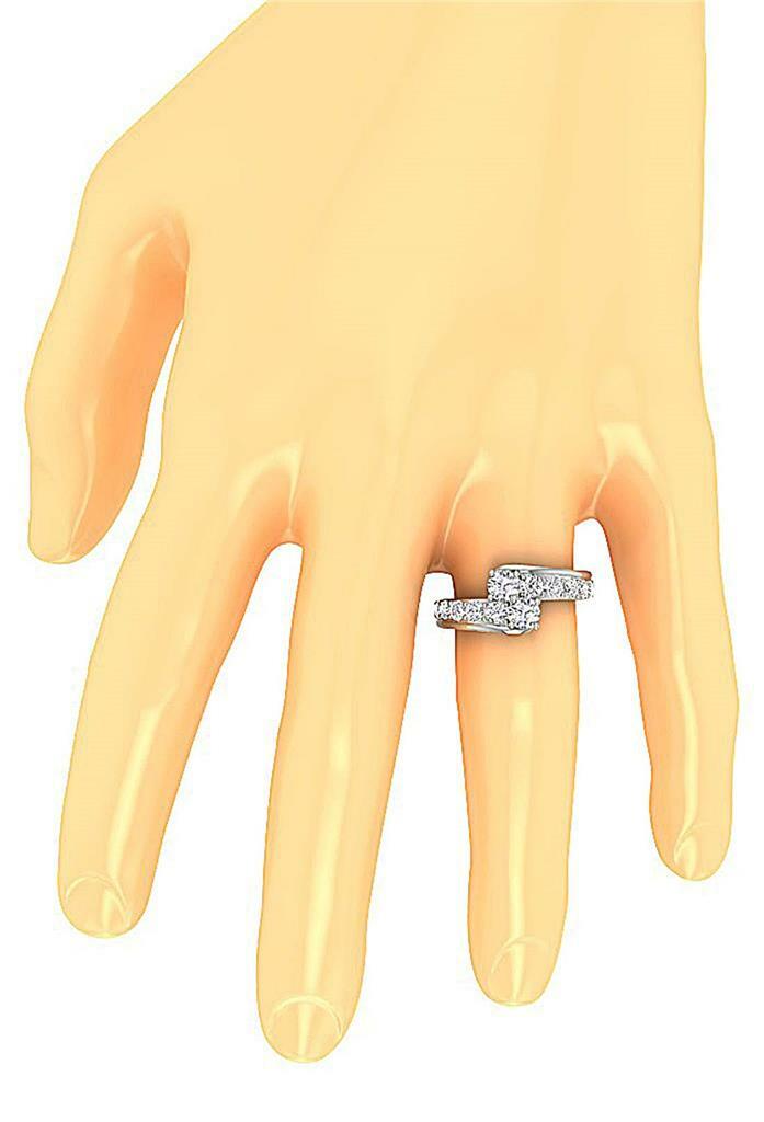 Round Diamond 14K Gold SI1 G 2.10Ct Forever Us Two Stone Journey Solitaire Ring