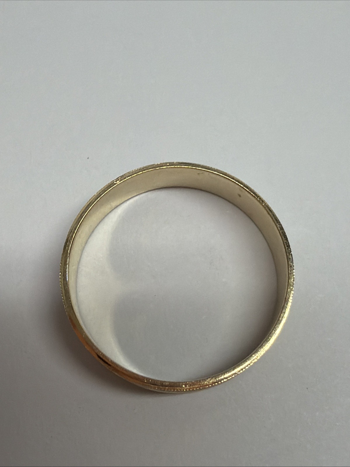 14k Vintage Artcarved 5mm Chevron Textured Band Size 9