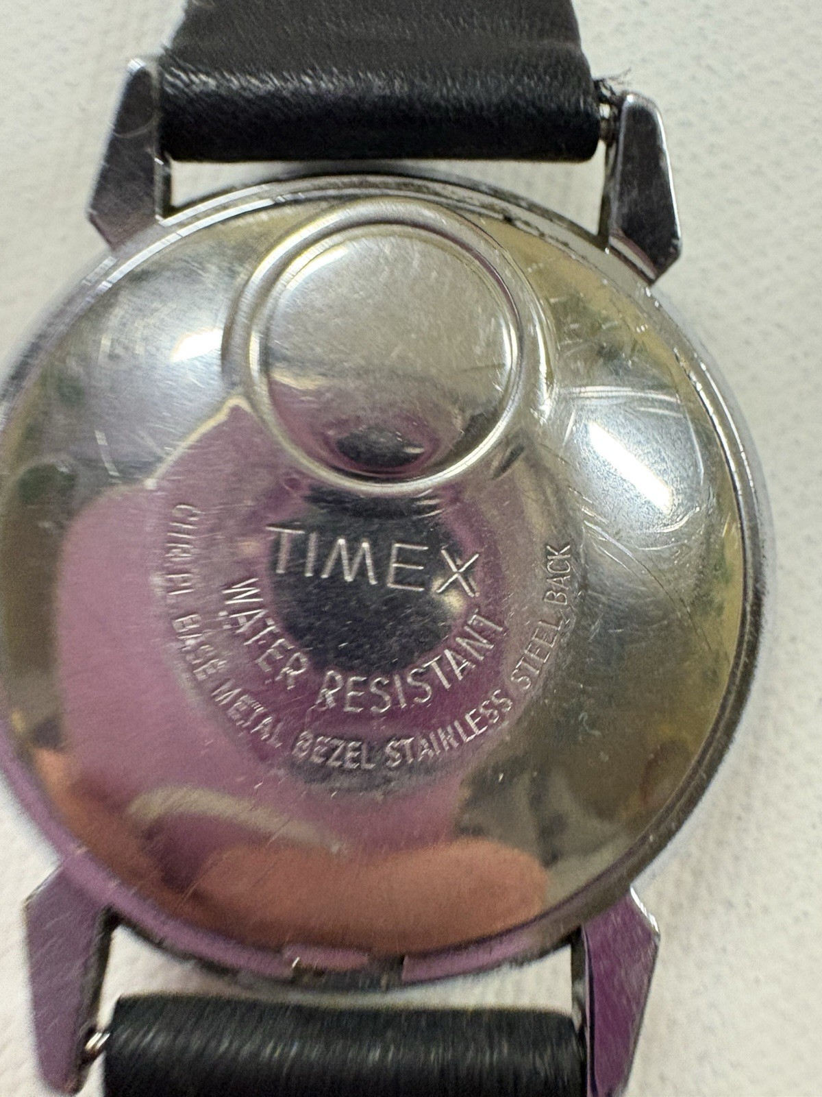 timex electric dynabeat Sliver Tone With Black Band Running With New Battery