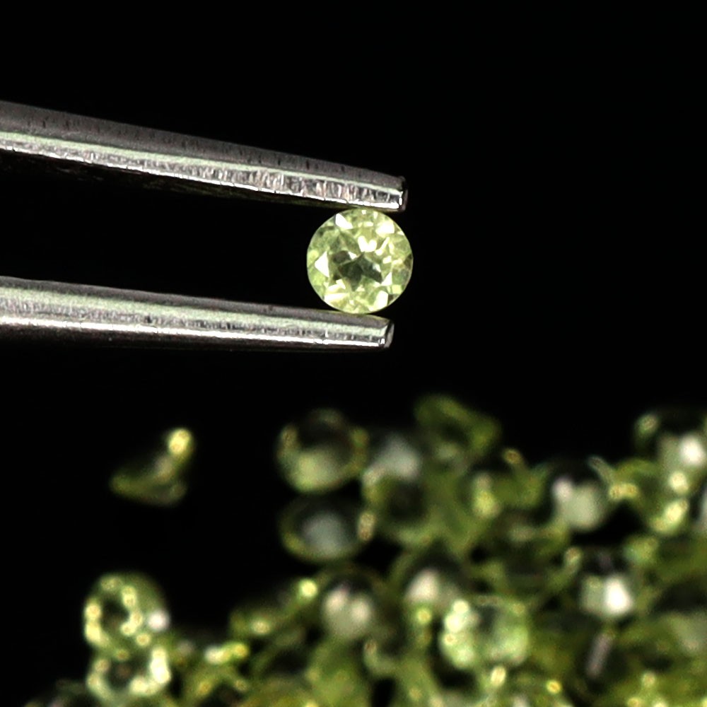Round Natural Unheated Top Rich Green Peridot 130pcs 4.20ct 1.9mm Lot Gemstone