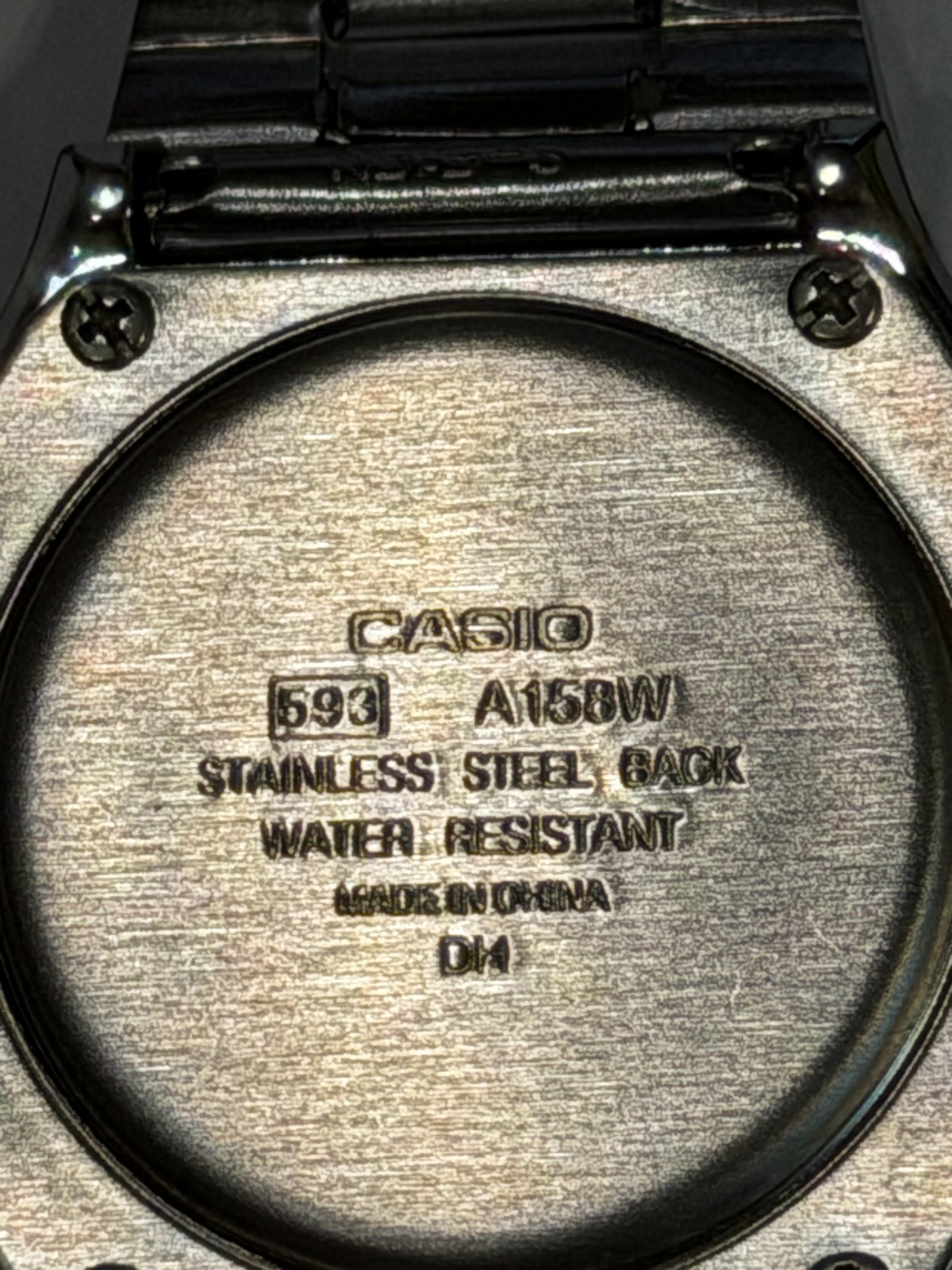 VTG Casio classic quartz steel men watch A158W chrono / alarm / light READ