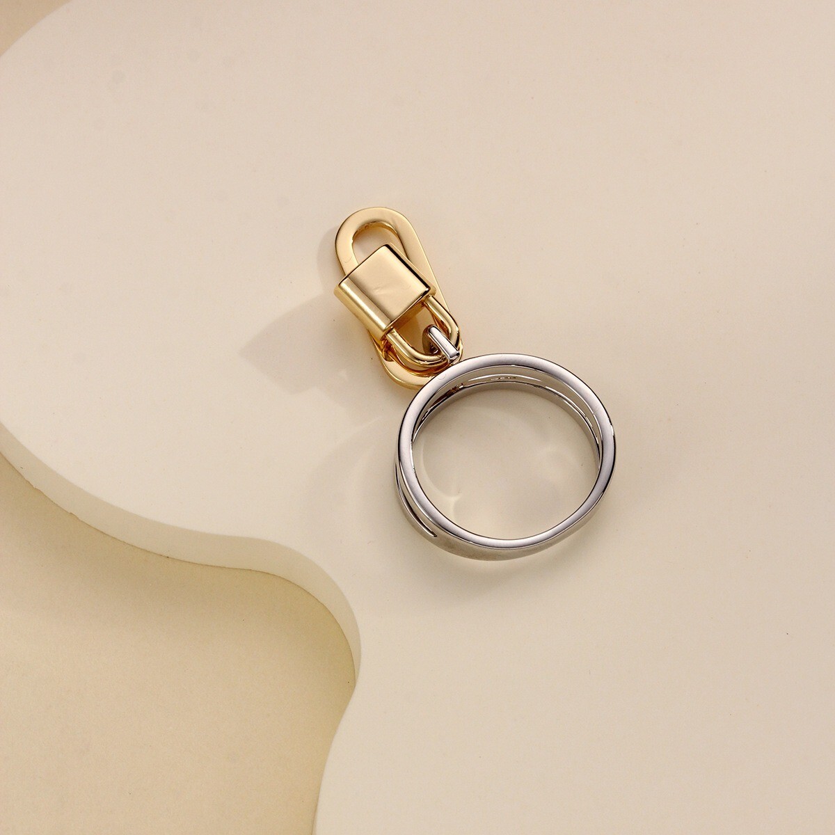 Sally’s Quality 100% Copper Scarf Ring Lock Buckles Brooch For Silk Scarves