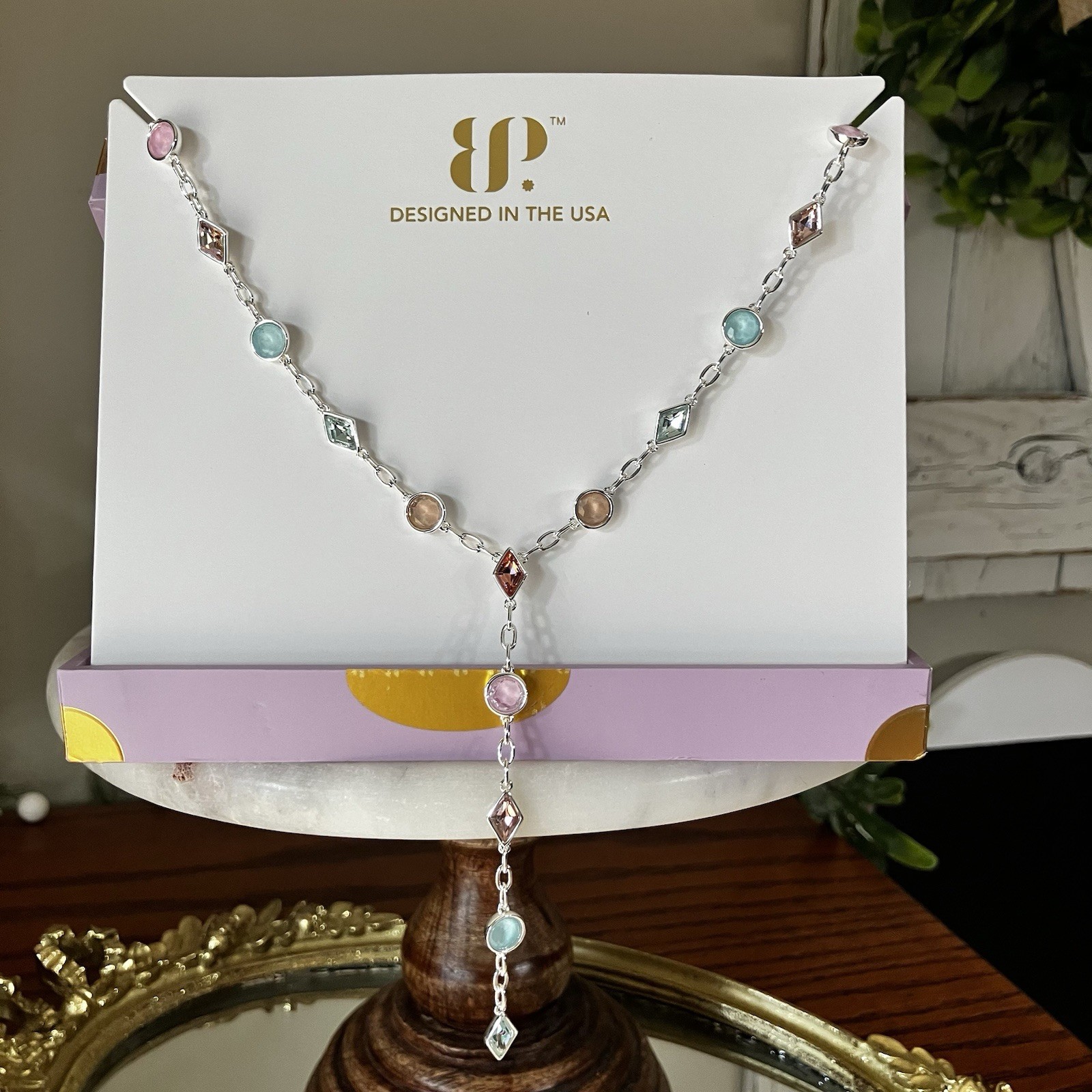 Bomb Party Jewel Candy Necklace “Chasing Horizons” Miami Zest On Silver NK87880