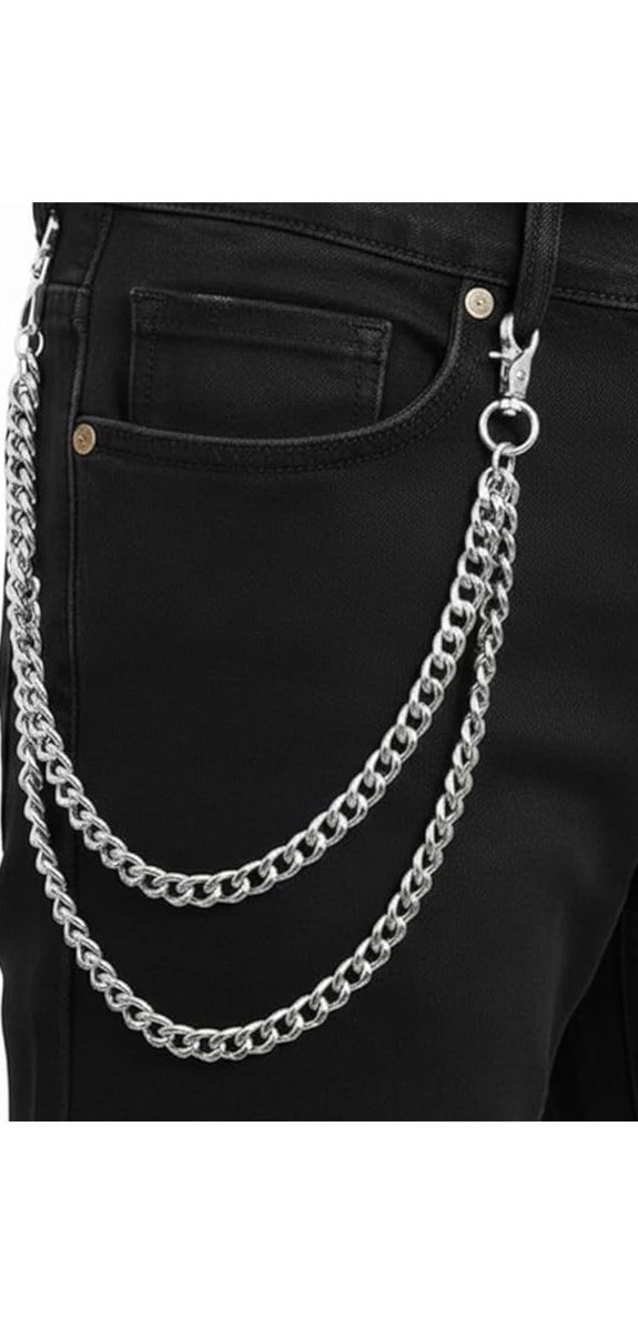 Wallet Clip – Double Link Chain w/ 2 Lobster Clasps Wallet Accessory
