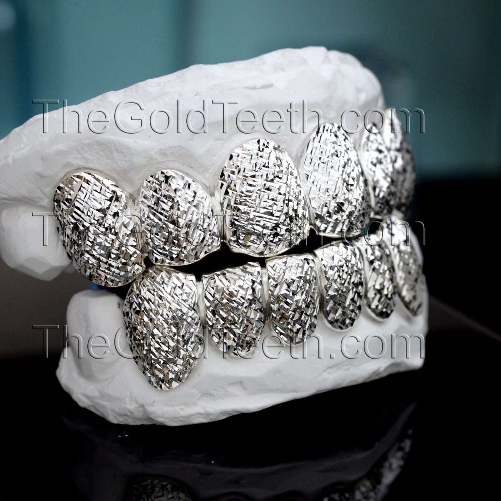Custom Grillz .925 Sterling Silver Trillion Cut Handmade Real Grill Teeth