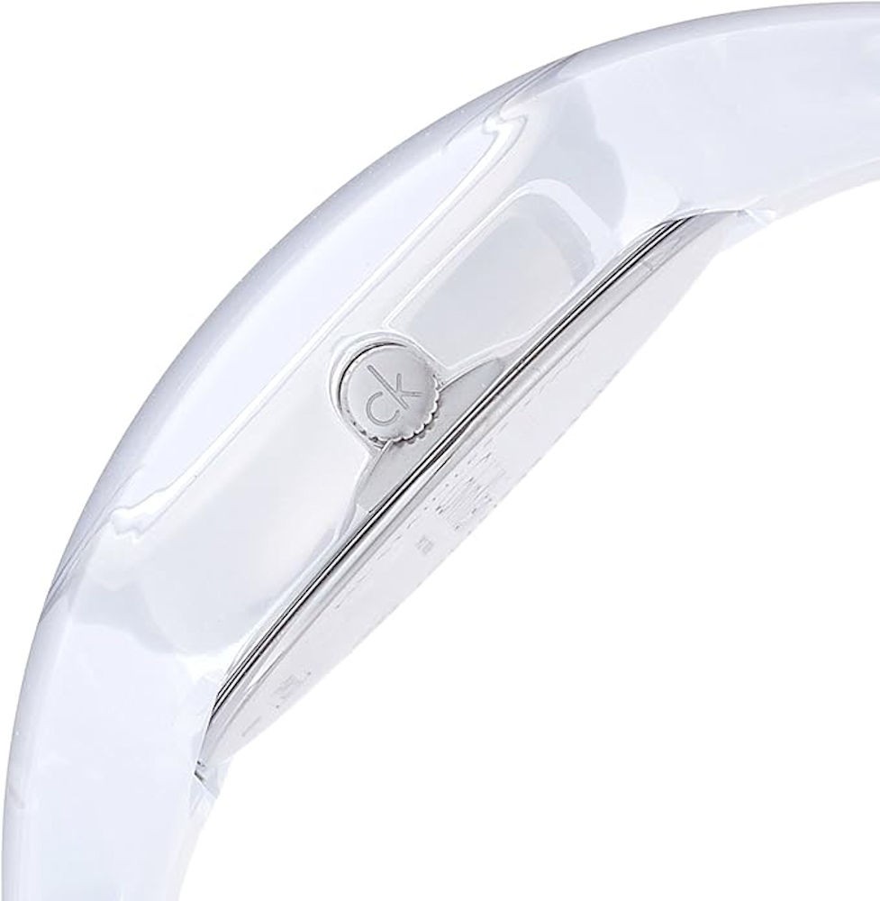 Calvin Klein Pure Swiss Made Clear Minimalist Bangle Style Womens Watch K4W2SXK6