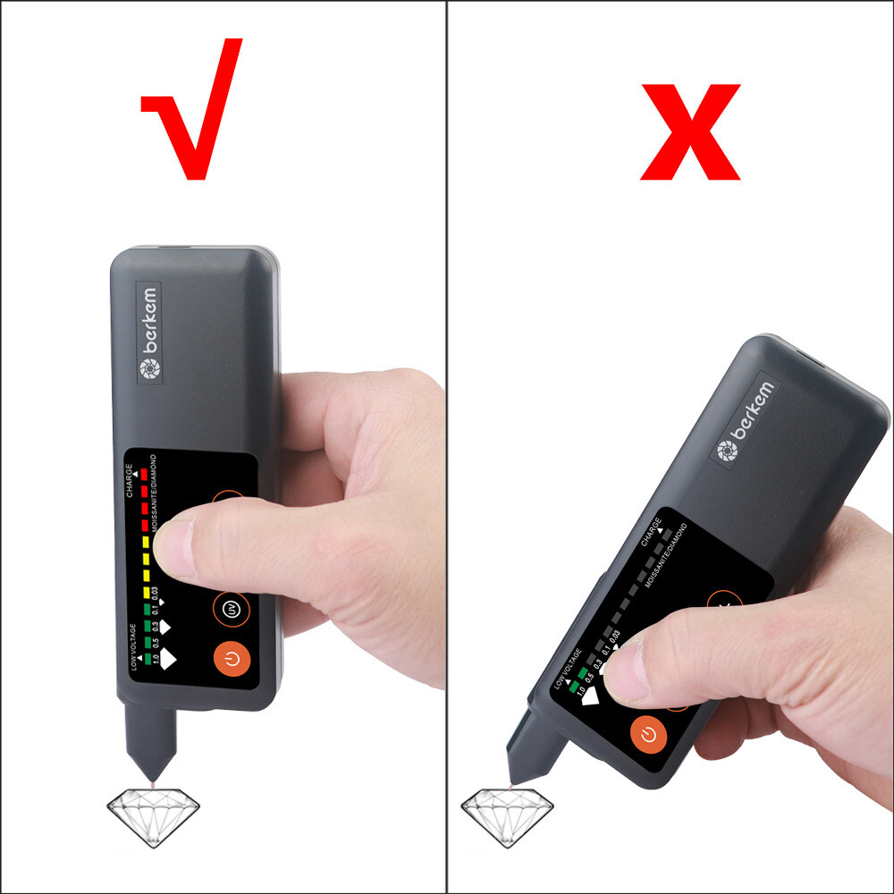 Rechargeable Diamond Tester Pen, Professional High Accuracy Jewelry Black pdXR