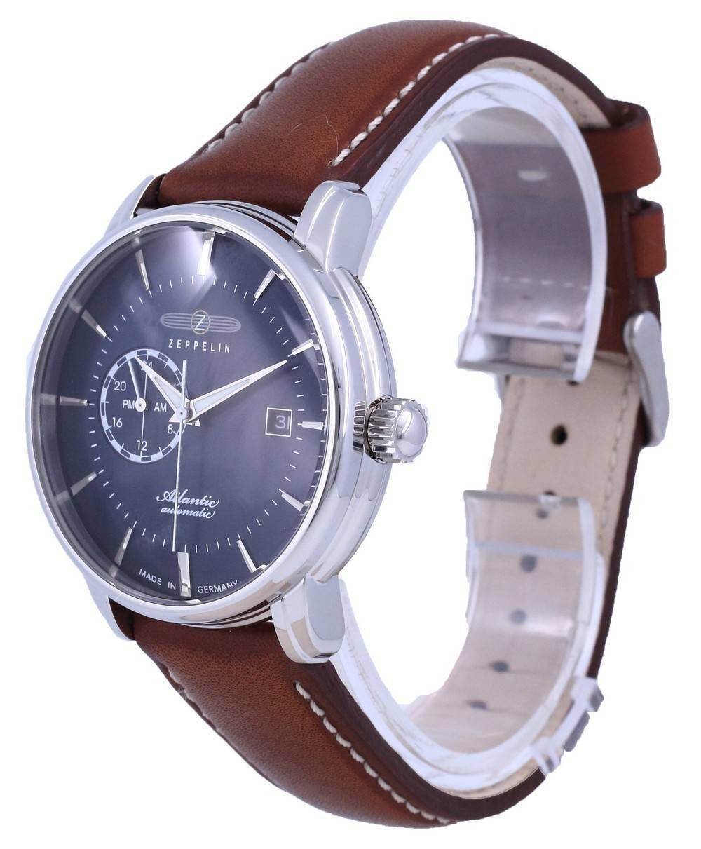 Zeppelin Atlantic Blue Dial Automatic Leather Strap Dress Z84703 Men’s Watch