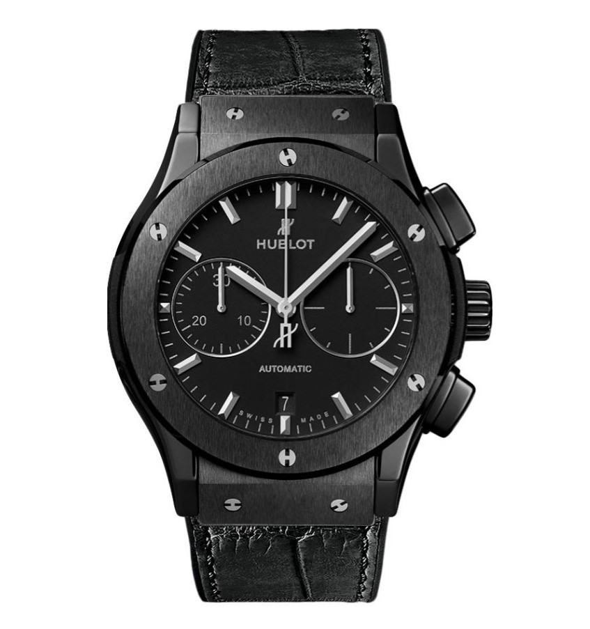 Hublot Classic Fusion Black Ceramic Leather 45mm Men’s Watch 521.CM.1171.LR
