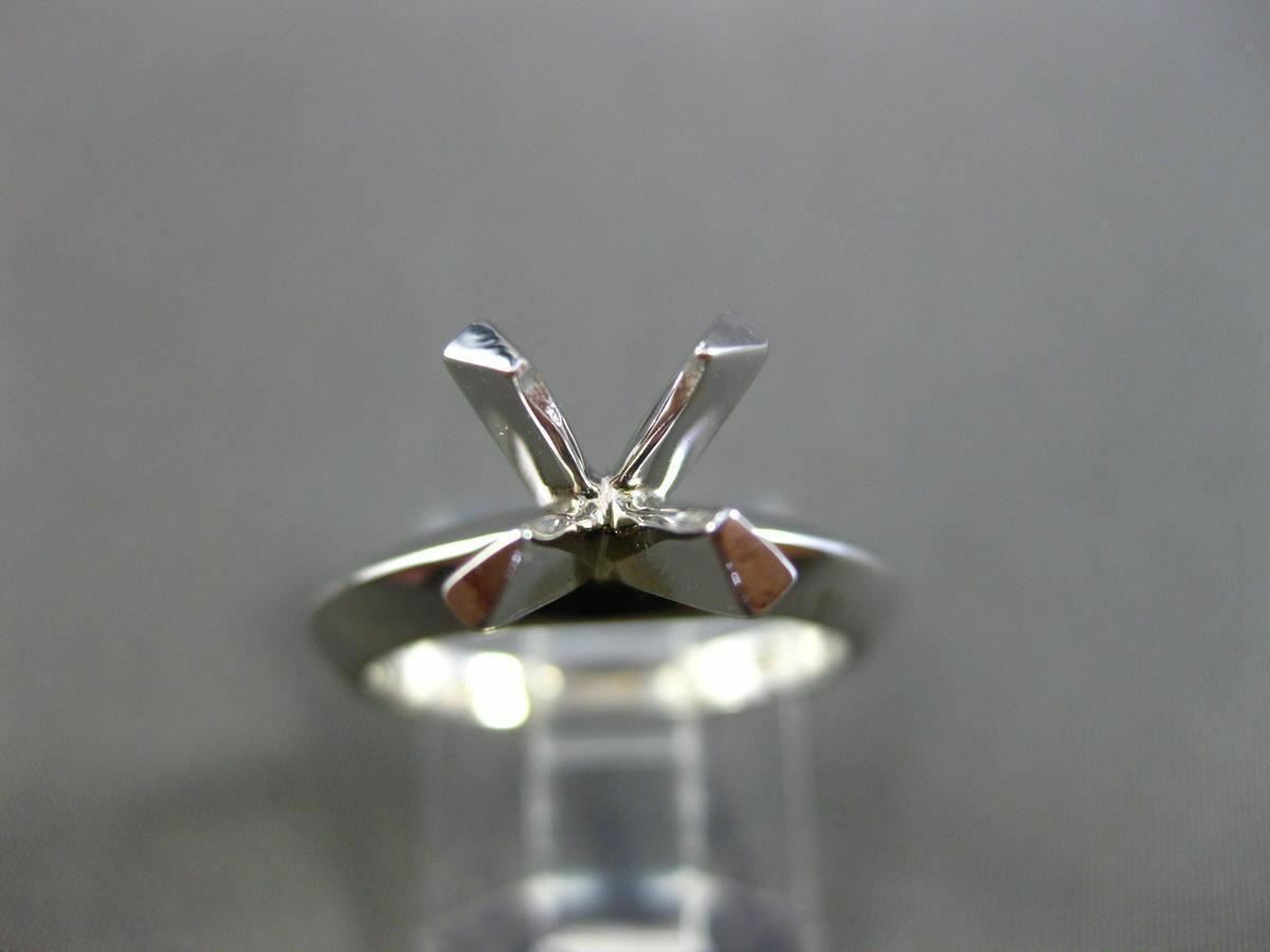 ESTATE 14KT WHITE GOLD 3D TENSION SOLITAIRE SEMI MOUNT ENGAGEMENT RING #24580