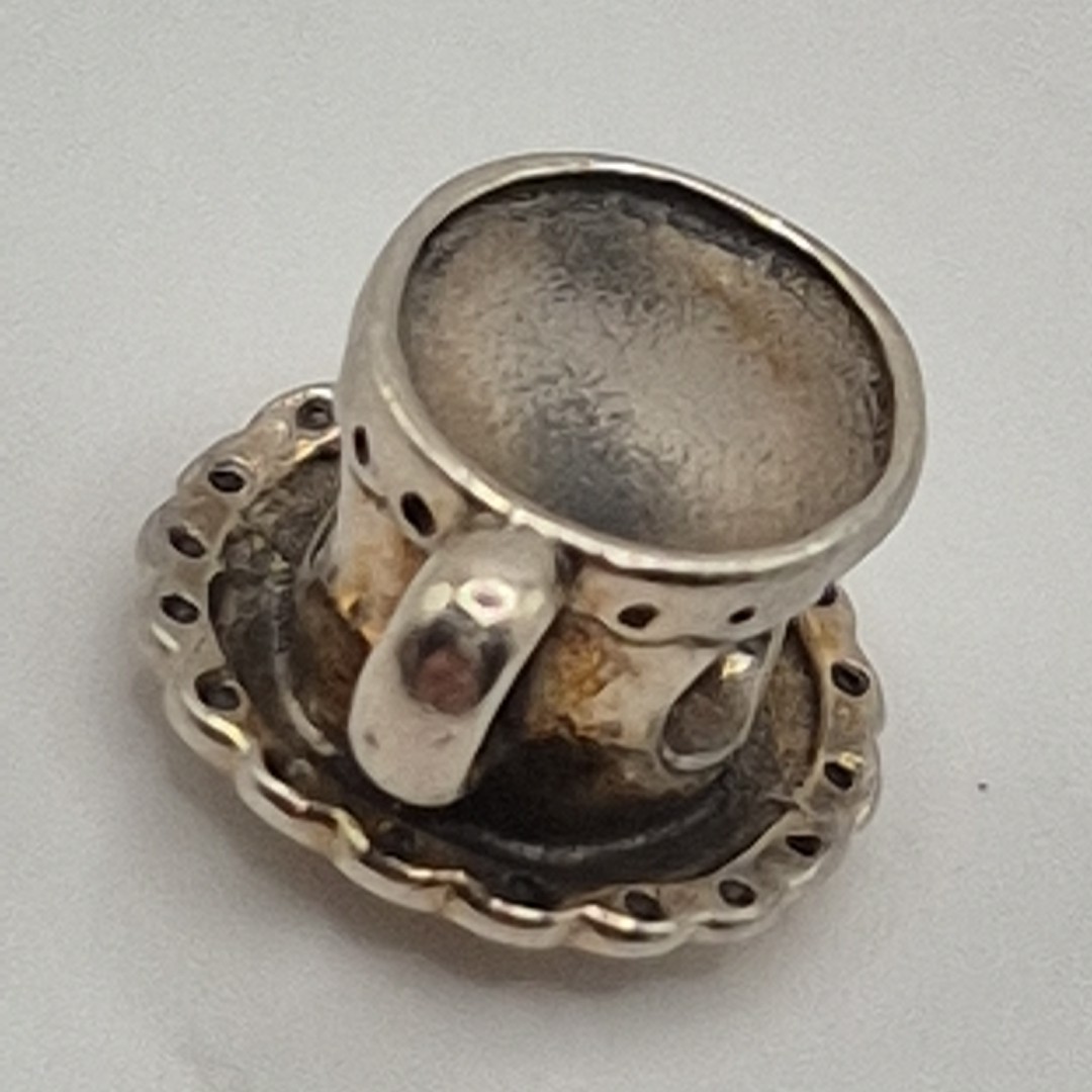 Pandora Sterling Silver 925 Tea/ Coffee Cup & Saucer ALE Bead Charm 790361