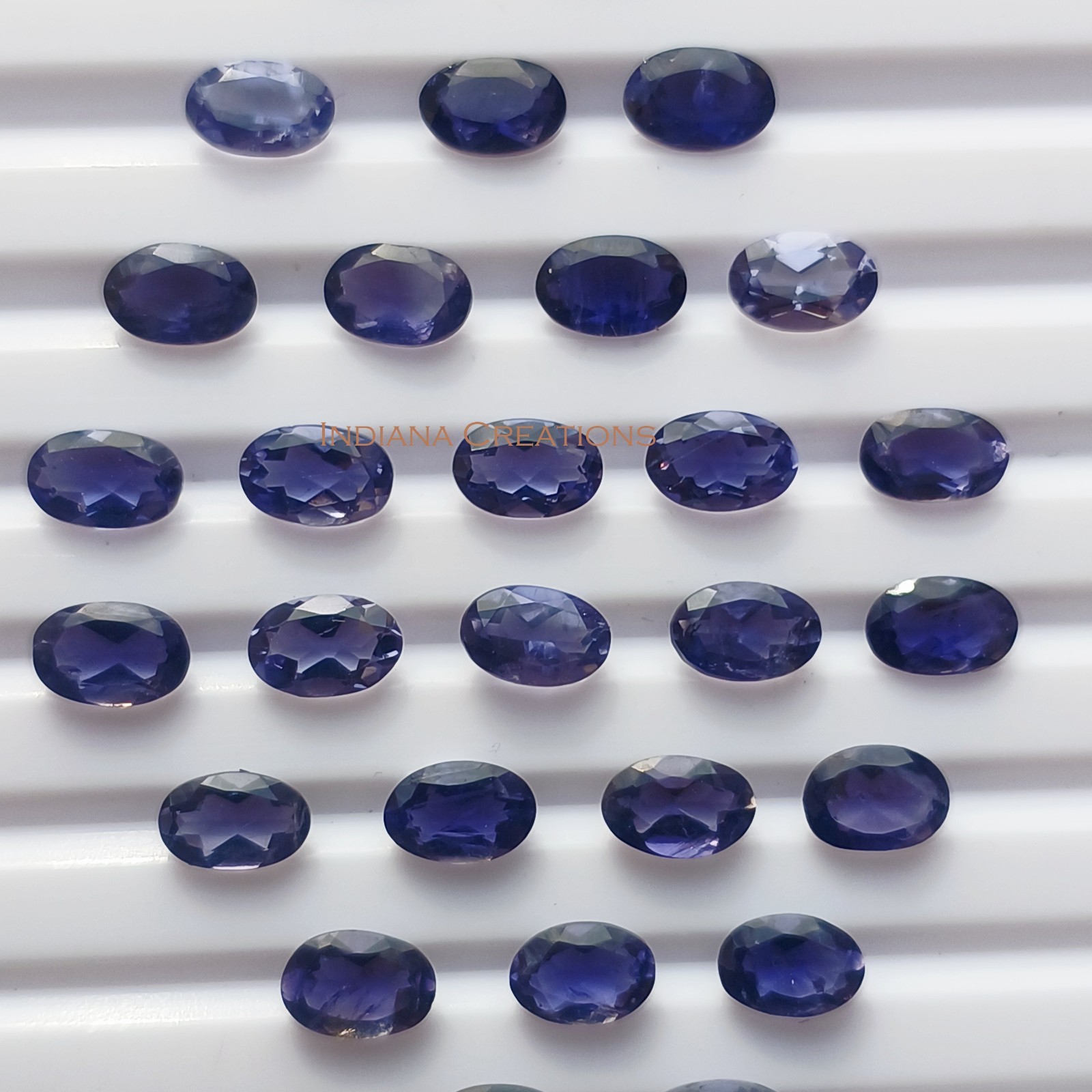 5x7mm Iolite Oval Faceted Cut Natural Loose Gemstone