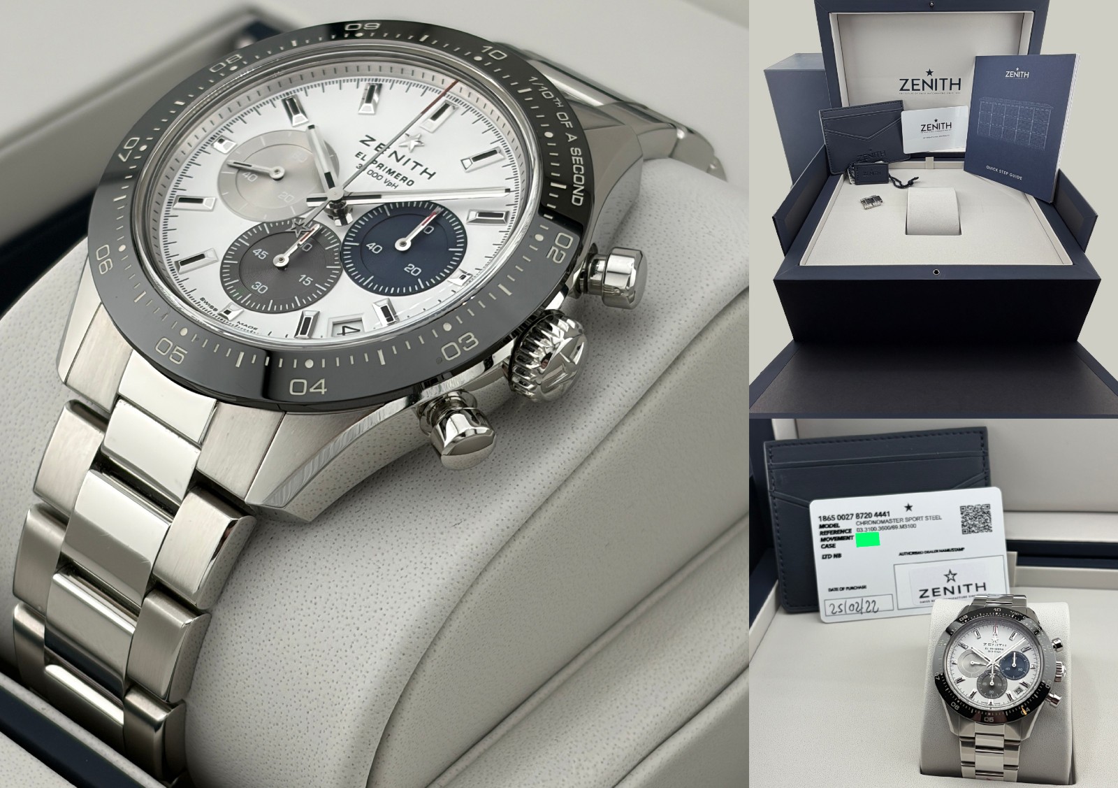 Zenith Chronomaster Sport El Primero 03.3100.3600/69.M3100 White Chronograph
