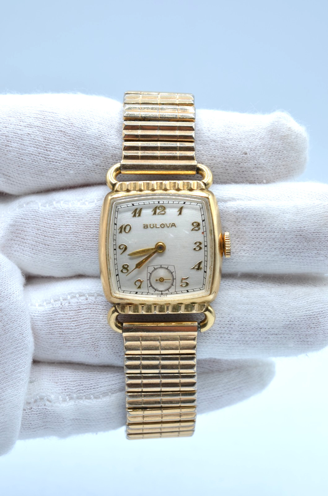 Vintage Bulova “Director” Manual Wind Watch c.1949-1951 Art Deco Sub Seconds