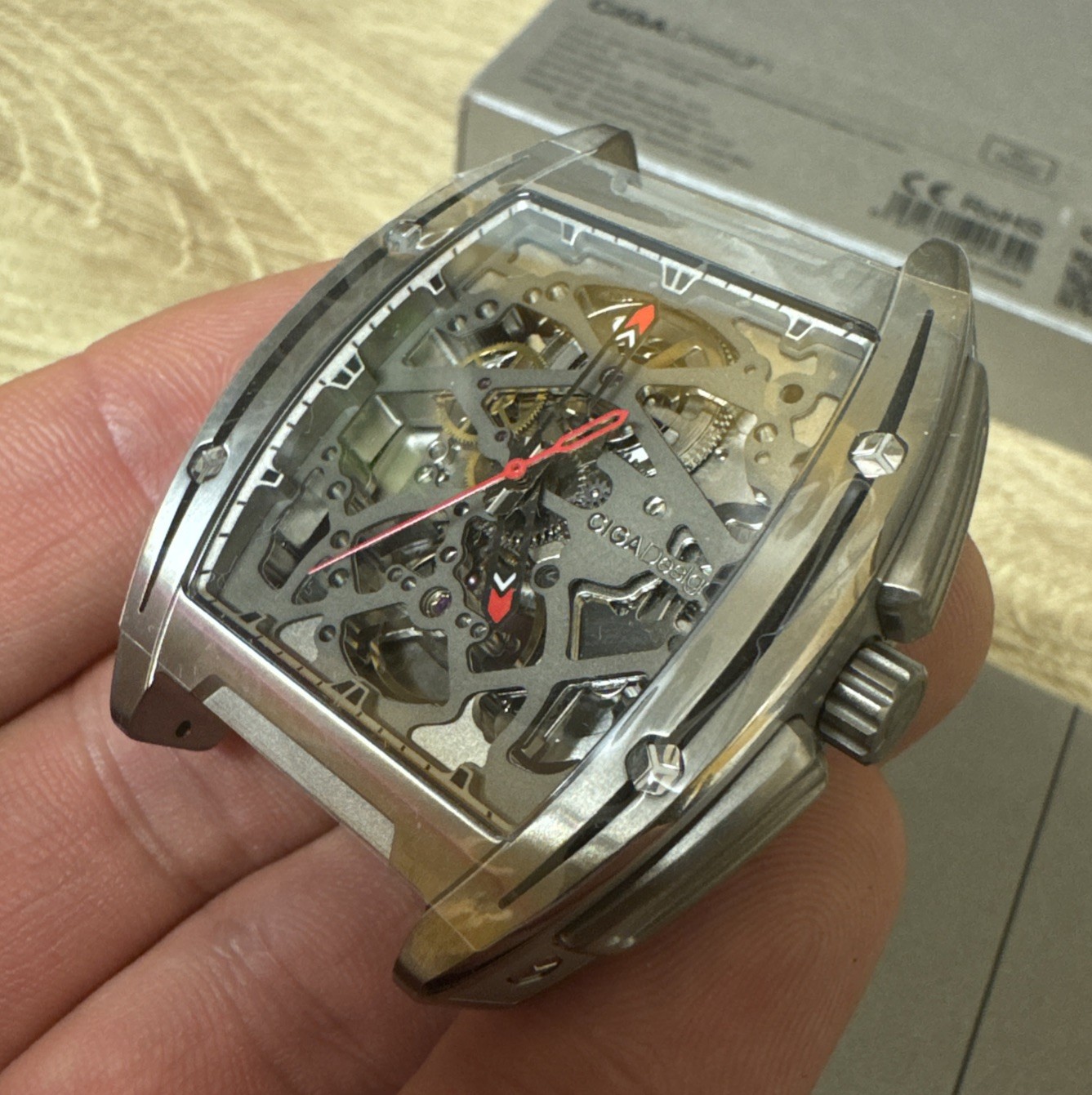 CIGA Design Z Series Skeleton Mechanical automatic Titanium Watch new unworn