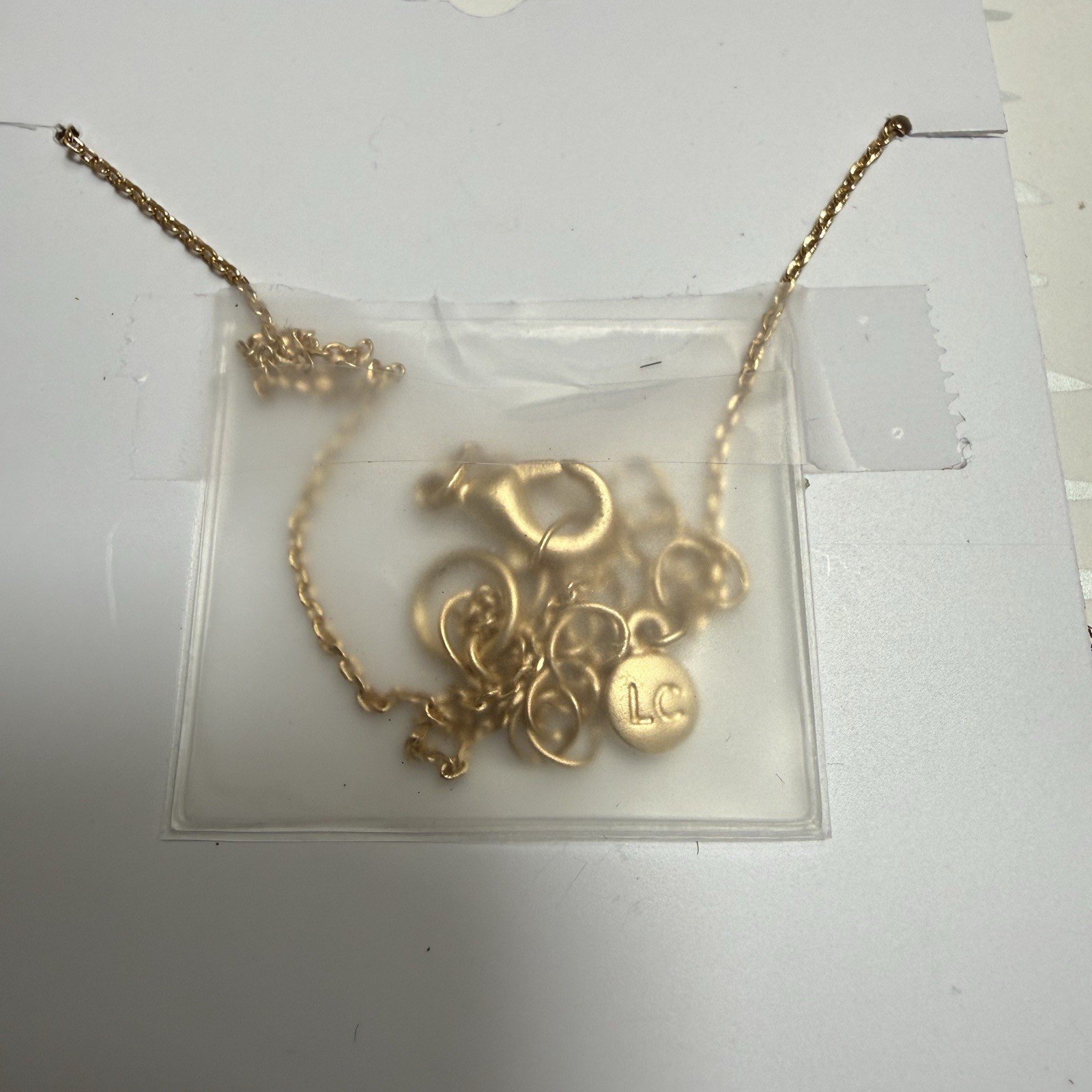 LC Lauren Conrad 16 Inch + 3 Extender Gold Tone Dog Pendant Necklace NWT