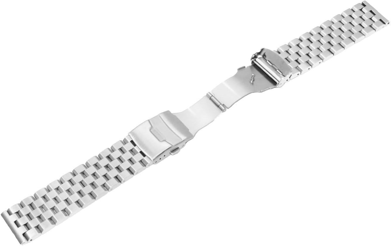Brushed Metal Watch Bands for Men Women Solid Stainless Steel Watch Band 18/2…