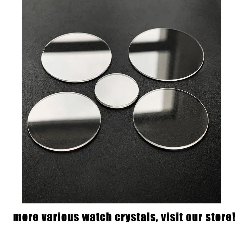 2X 1mm Flat Round Watch Glass Crystal 16-40mm Watch Lens Replacement Repair Kit