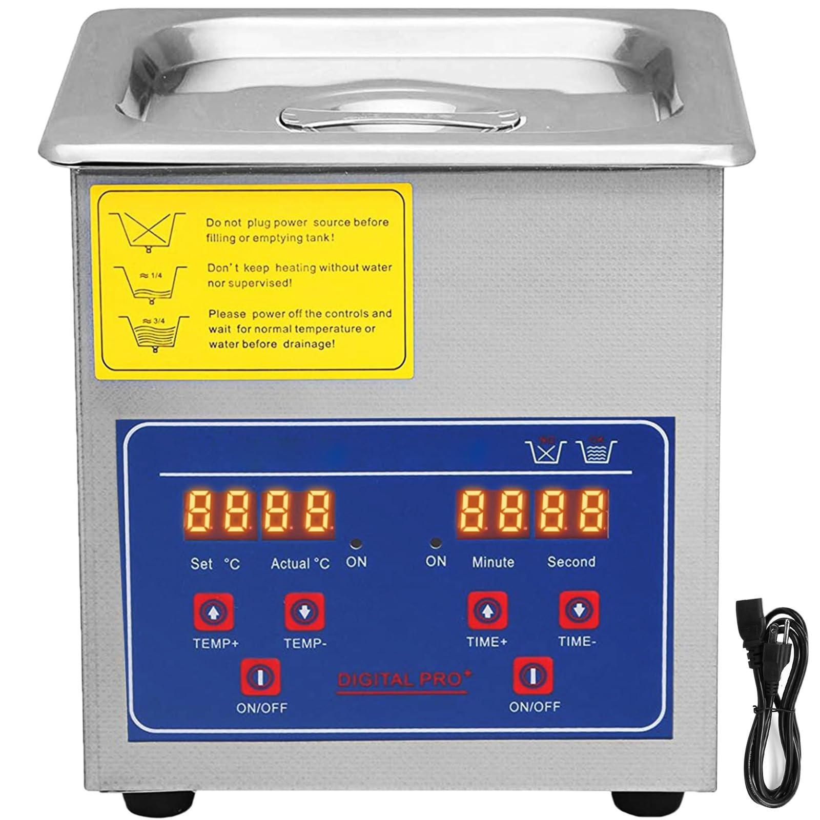 1.3L Professional Ultrasonic Cleaner with Digital Timer – 40kHz Jewelry, Watch,