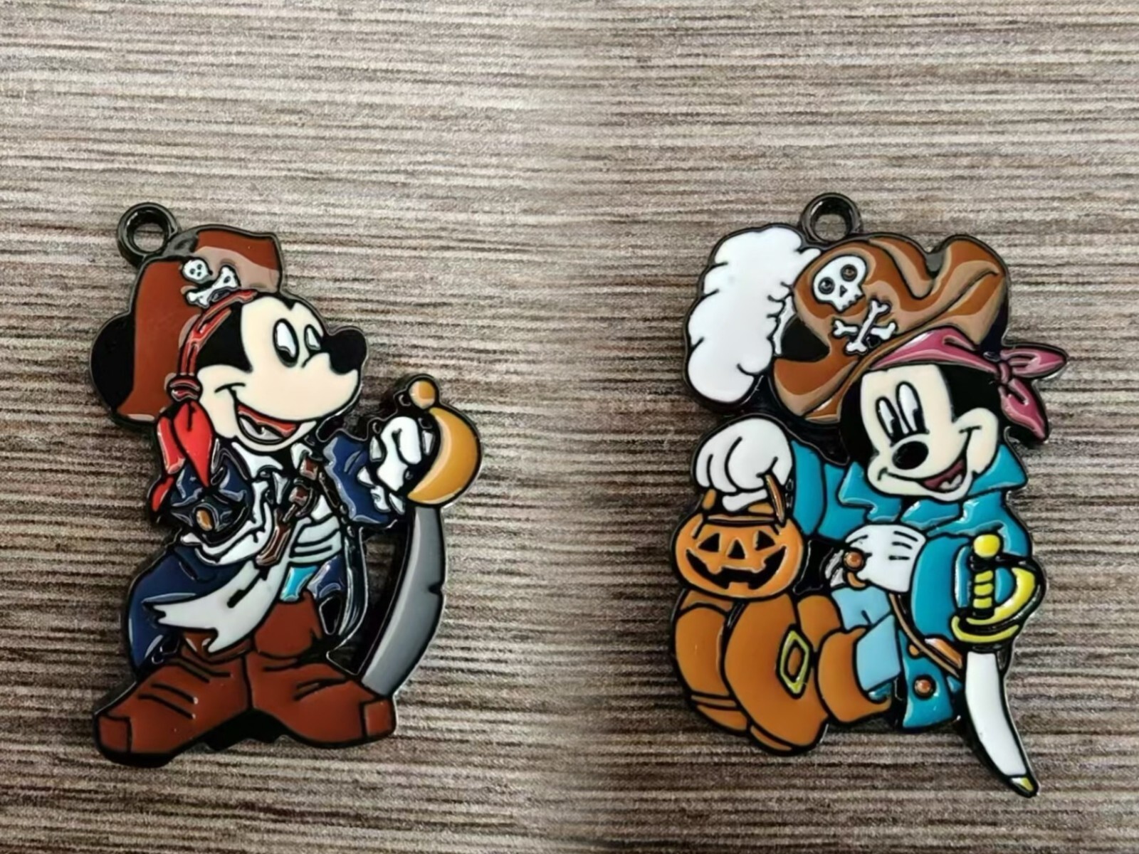 50 PCS Halloween pirate mickey minnie cute Charms Metal Pendants DIY Jewelry