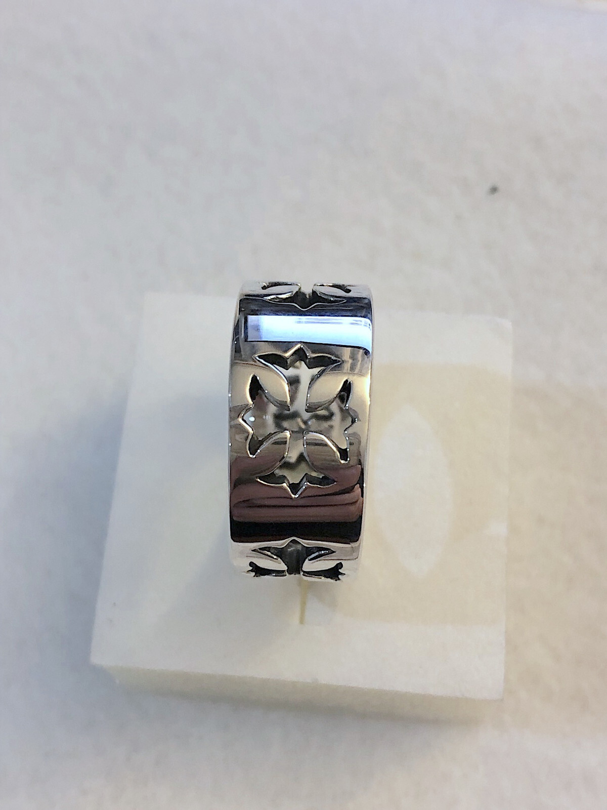 Sterling Silver Cut Out Maltese Cross Band Ring Sizes 9-10-11-12-13-14