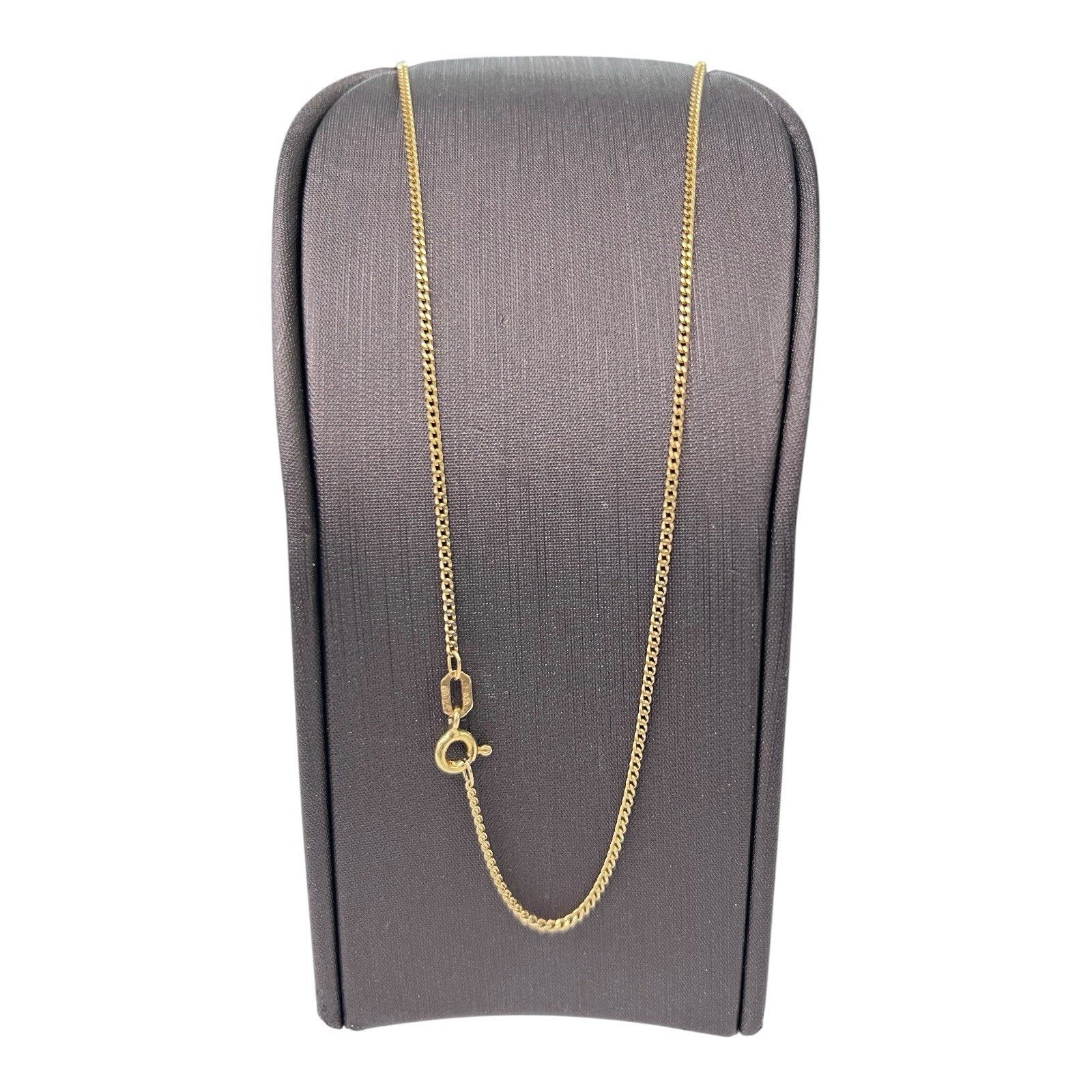 9ct 9K Yellow Gold Italian Fine Curb Link Chain Necklace 2.13 Grams 40cm. New