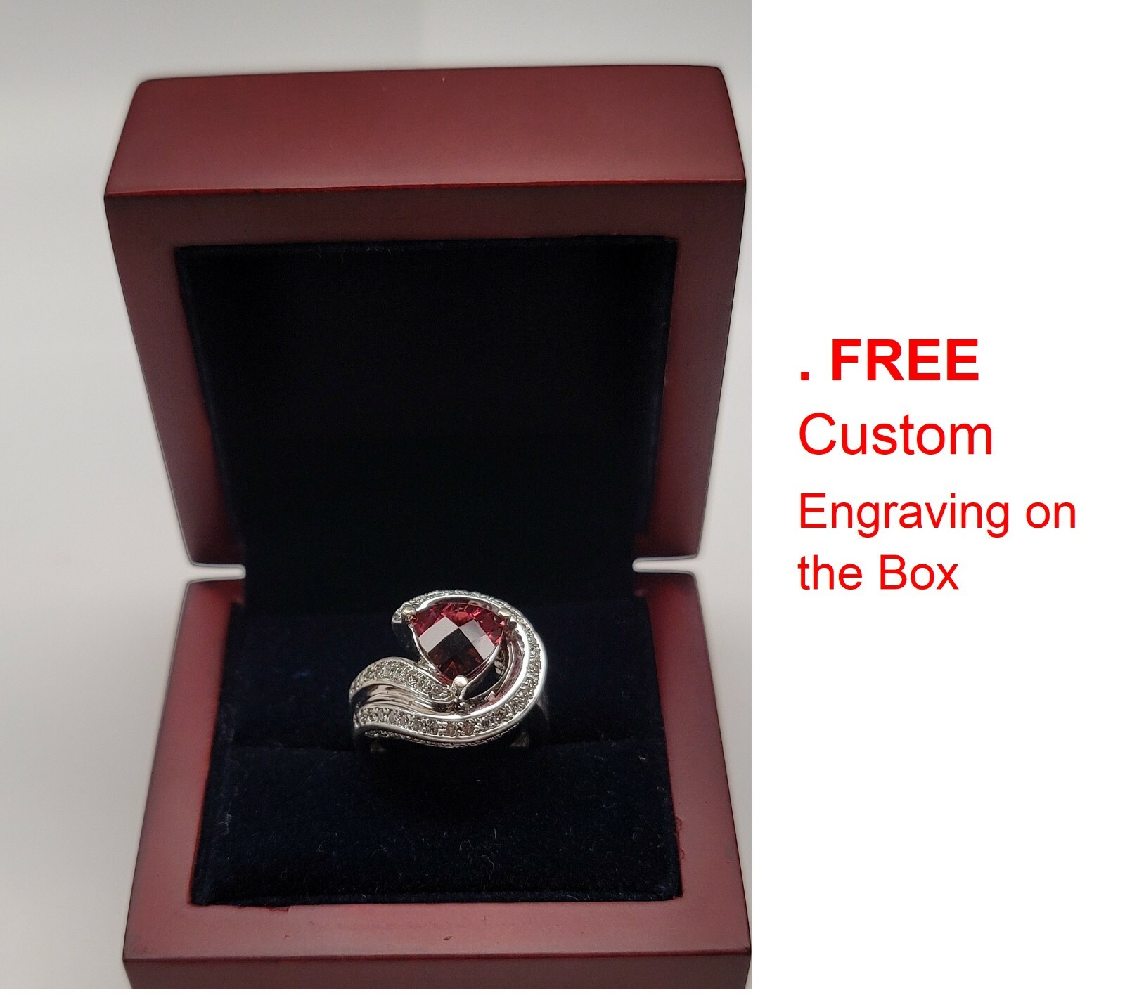 Wooden ring box ,FREE ENGRAVING, Engagement Ring, Gift Box (Ring not included)