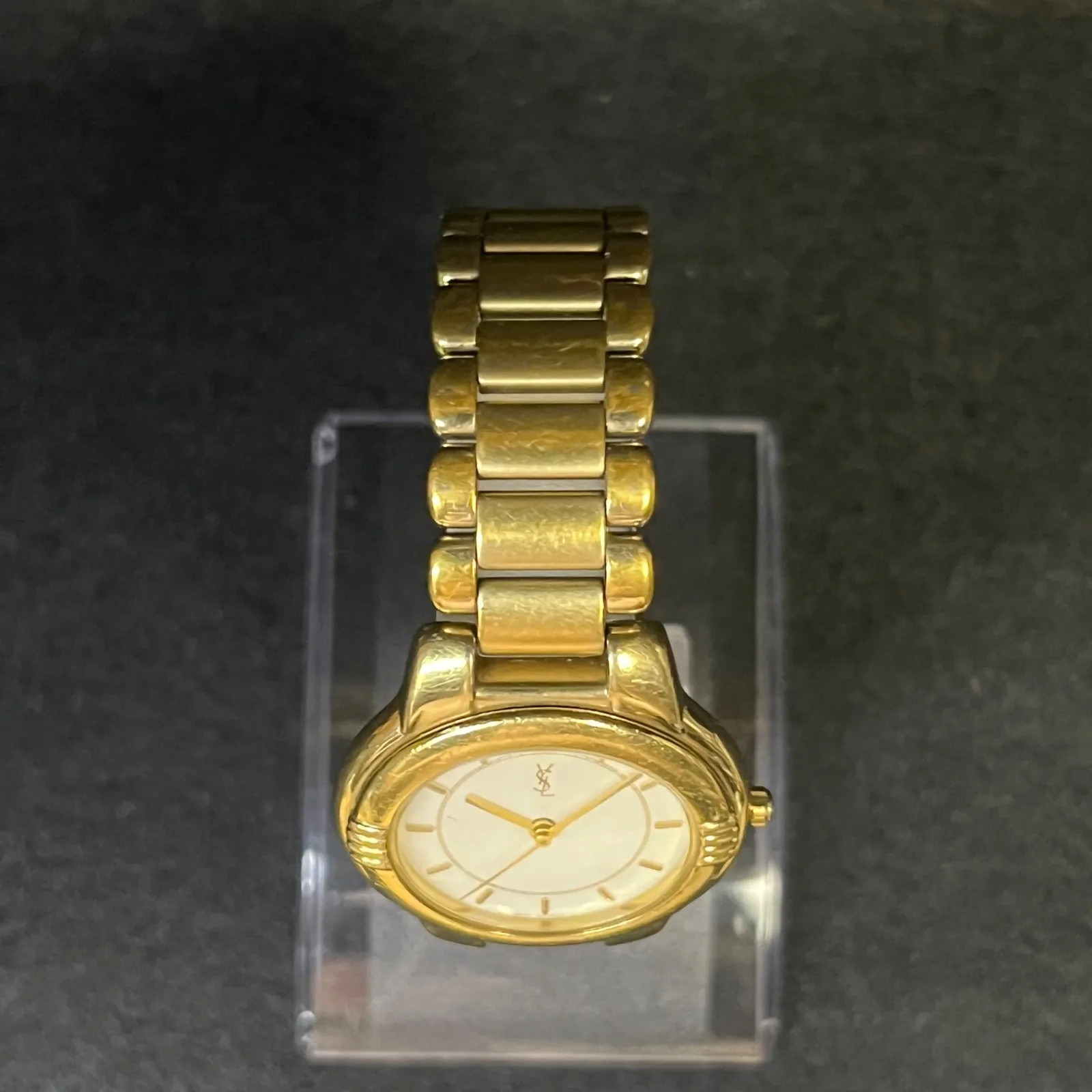 [Working Condition] Yves Saint Laurent Quartz Watch 6031-G11254 – Tested and wor